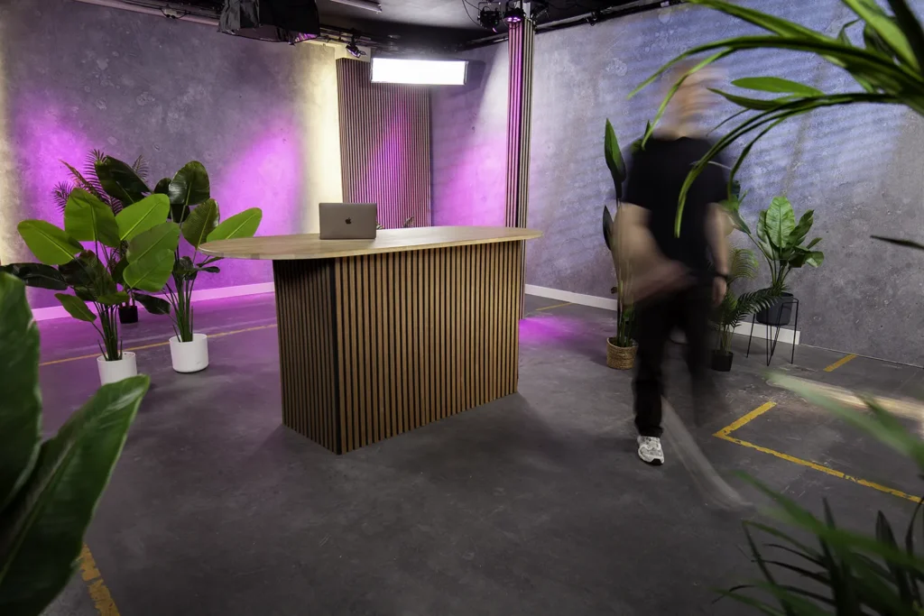 presentatiedesk van livestream bedrijf StreamStudioUtrecht